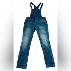 Mossimo Target Denim Bib Overalls Jeans Women's Small Blue Skinny Stretch Denim